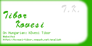 tibor kovesi business card